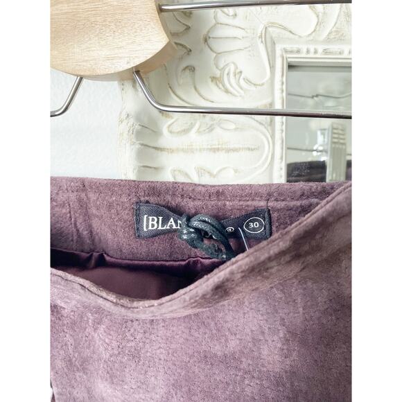 Blank NYC 100% Leather Suede Zipper Mini Skirt - Picture 7 of 8